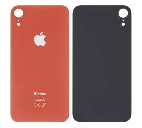 Задняя панель корпуса для iPhone XR, оранжевая, не нужно снимать стекло камеры, big hole