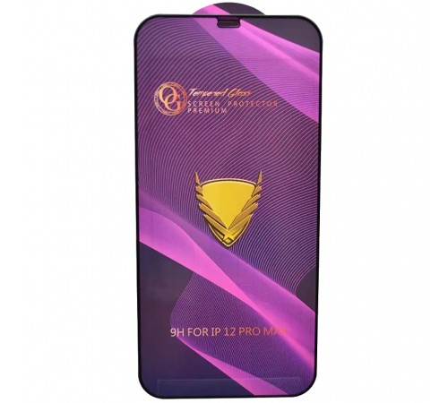 Захисне скло для Apple iPhone 12 Pro Max, 9H, Golden Armor OG, Full Glue, Full Cover, (без упаковки), чорний