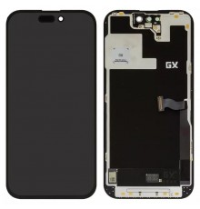 Дисплей для iPhone 14 Pro, чорний, з рамкою, (OLED), GX OEM hard