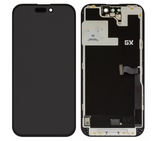Дисплей для iPhone 14 Pro, черный, с рамкой, (OLED), GX OEM hard