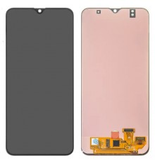 Дисплей для Samsung A307 Galaxy A30s, черный, без рамки, Оригинал (переклеено стекло)
