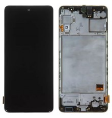 Дисплей для Samsung M317 Galaxy M31s, черный, с рамкой, Original, сервисная упаковка, #GH81-13736A/GH82-23774A/GH82-24114A