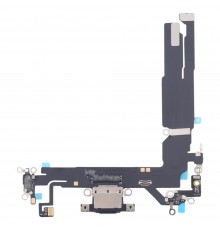 Шлейф для iPhone 16, коннектора зарядки, черный, с микрофоном, Original (PRC)
