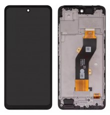 Дисплей для Tecno Spark 20 (KJ5), чорний, з рамкою, High Copy, FPC6525/FPC6615