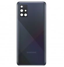 Задня панель корпусу для Samsung A715F/DS Galaxy A71, чорна (Prism Crush Black) + скло камери