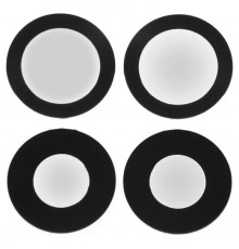 Стекло камеры для iPhone 12, iPhone 12 mini, черное, без рамки, комплект 2 шт.
