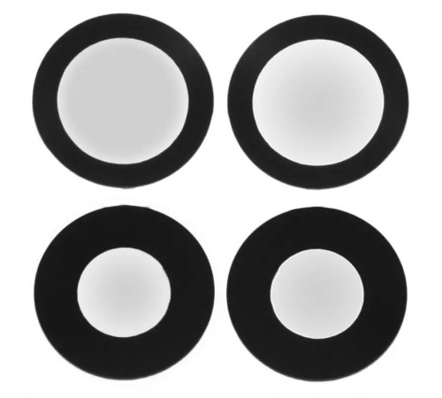 Стекло камеры для iPhone 12, iPhone 12 mini, черное, без рамки, комплект 2 шт.