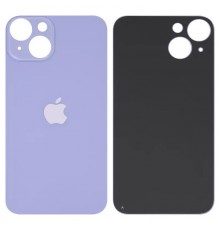 Задняя панель корпуса для iPhone 14, фиолетовая, не нужно снимать стекло камеры, big hole