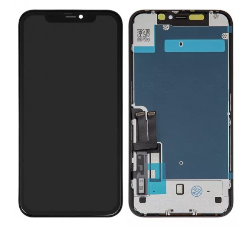 Дисплей для iPhone 11, черный, с рамкой, Copy, (TFT), GX Дисплей для iPhone 11, черный, с рамкой, Copy, (TFT), GX