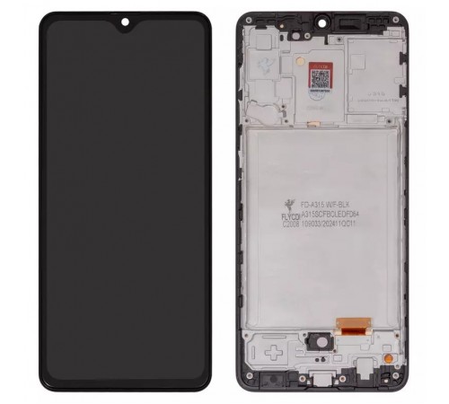 Дисплей для Samsung A315 Galaxy A31, A315F/DS Galaxy A31, черный, с рамкой, FLYCDI, (OLED)