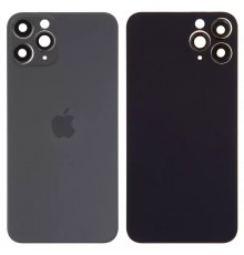 Задня панель корпусу для iPhone 11 Pro, сіра + скло камери, small hole, matte space gray
