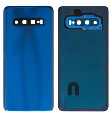 Задняя панель корпуса для Samsung G973 Galaxy S10, синяя + стекло камеры