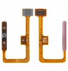 Шлейф для Xiaomi Mi 11 Lite, Mi 11 Lite 5G, Mi 11 Lite 5G NE, сканера відбитка пальця (Touch ID), рожевий (Peach Pink), Original (PRC)