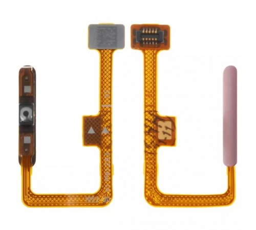 Шлейф для Xiaomi Mi 11 Lite, Mi 11 Lite 5G, Mi 11 Lite 5G NE, сканера відбитка пальця (Touch ID), рожевий (Peach Pink), Original (PRC)