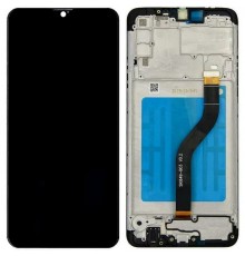 Дисплей для Samsung A207 Galaxy A20s, черный, с рамкой, High Copy