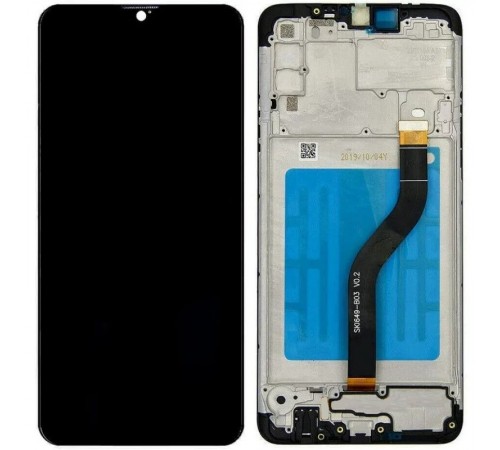 Дисплей для Samsung A207 Galaxy A20s, черный, с рамкой, High Copy