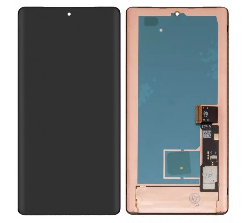 Дисплей для Google Pixel 7 Pro, чорний, без рамки, High Copy (OLED)