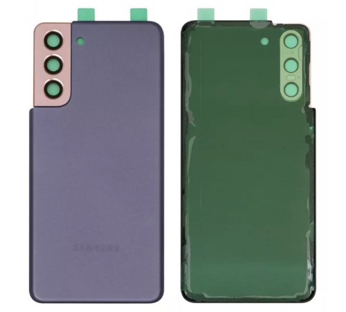 Задняя панель корпуса для Samsung G991 Galaxy S21 5G, фиолетовая (Phantom Violet) + стекло камеры Задняя панель корпуса для Samsung G991 Galaxy S21 5G, фиолетовая (Phantom Violet) + стекло камеры