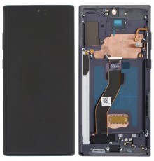 Дисплей для Samsung N975F Galaxy Note 10 Plus, чорний (Aura Black), з рамкою, High Copy (OLED), з широкою рамкою