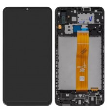 Дисплей для Samsung A022F Galaxy A02, черный, с рамкой, Original (PRC), A022F V0.1 1540417300