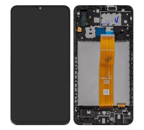 Дисплей для Samsung A022F Galaxy A02, чорний, з рамкою, Original (PRC), A022F V0.1 1540417300