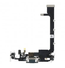Шлейф для iPhone 11 Pro Max, коннектора наушников, коннектора зарядки, зеленый, с микрофоном