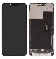 Дисплей для iPhone 13 Pro, черный, с рамкой, Оригинал (переклеено стекло)