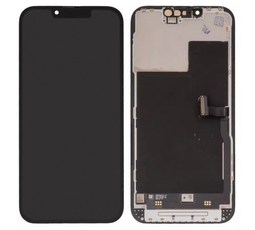 Дисплей для iPhone 13 Pro, черный, с рамкой, Оригинал (переклеено стекло)