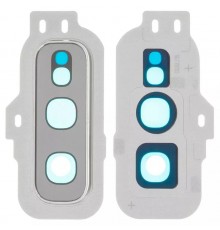 Стекло камеры для Samsung G970 Galaxy S10e, белое (Prism White), с рамкой