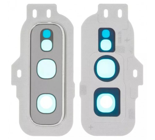 Стекло камеры для Samsung G970 Galaxy S10e, белое (Prism White), с рамкой