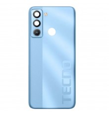 Задня панель корпусу для Tecno Pop 5 LTE (BD4i), блакитна (Ice Blue), Copy + скло камери