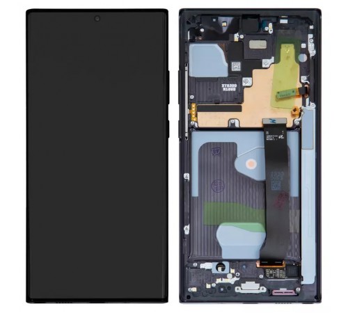 Дисплей для Samsung N985F Galaxy Note 20 Ultra, N986B Galaxy Note 20 Ultra 5G, черный (Mystic Black), с рамкой, Original (PRC)