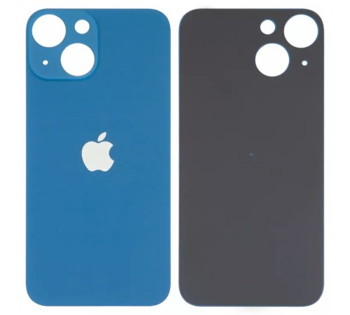 Задня панель корпусу для iPhone 13 mini, синя, не потрібно знімати скло камери, big hole