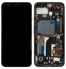 Дисплей для Google Pixel 4, черный (Clearly White), с рамкой, Original (PRC) (P-OLED)
