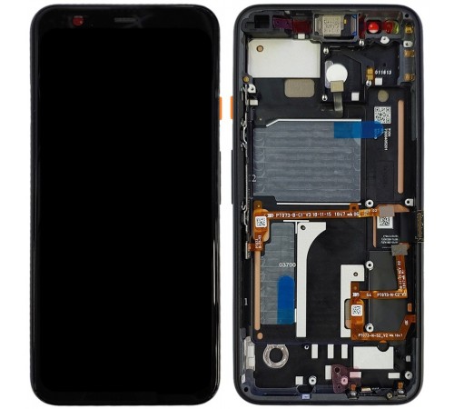 Дисплей для Google Pixel 4, чорний (Clearly White), з рамкою, Original (PRC) (P-OLED)