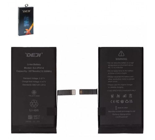 Акумулятор Deji для Apple iPhone 14, Li-ion, 3,87 В, 3279 мА·год, original IC