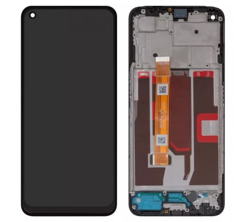 Дисплей для Oppo A54 5G, A74 5G, A93 5G, чорний, з рамкою, High Copy, CPH2195, OPG02, CPH2197, CPH2263, PCGM00, PEHM00, PEHT00