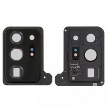 Стекло камеры для Samsung N985F Galaxy Note 20 Ultra, черное (Mystic Black), с рамкой