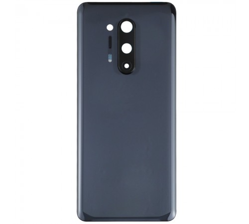 Задня панель корпусу для OnePlus 8 Pro, чорна (Onyx Black) + скло камери