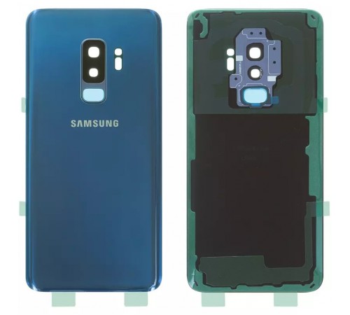 Задняя панель корпуса для Samsung G965F Galaxy S9 Plus, синяя (Coral Blue) + стекло камеры, полная, Original (PRC)