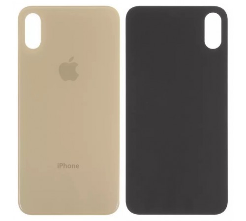 Задняя панель корпуса для iPhone XS, золотистая, нужно снять стекло камеры, small hole