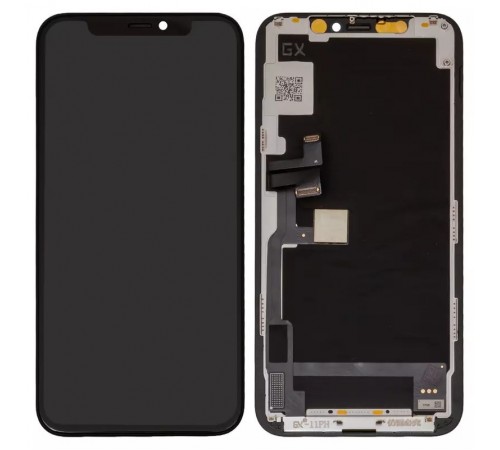 Дисплей для iPhone 11 Pro, чорний, з рамкою, High Copy без мікросхеми, (OLED), GX OEM hard