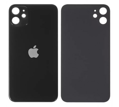 Задня панель корпусу для iPhone 11, чорна, потрібно зняти скло камери, small hole