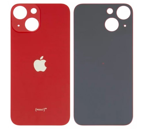 Задняя панель корпуса для iPhone 13 mini, красная, не нужно снимать стекло камеры, big hole