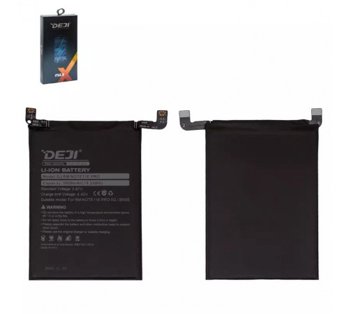 Акумулятор Deji BN5E для Xiaomi Poco X4 Pro 5G, Redmi Note 11E Pro, Redmi Note 12 Pro 4G, Li-ion, 3,87 В, 5000 мАг Акумулятор Deji BN5E для Xiaomi Poco X4 Pro 5G, Redmi Note 11E Pro, Redmi Note 12 Pro 4G, Li-ion, 3,87 В, 5000 мАг
