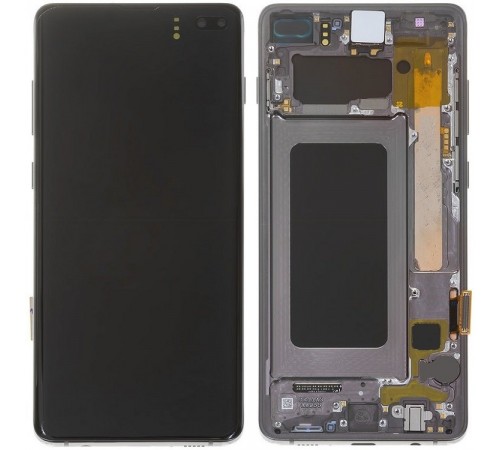 Дисплей для Samsung G975 Galaxy S10 Plus, черный (Prism Black), с рамкой, Copy (TFT)