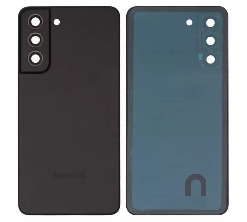 Задняя панель корпуса для Samsung G990B Galaxy S21 FE 5G, серая (Graphite) + стекло камеры