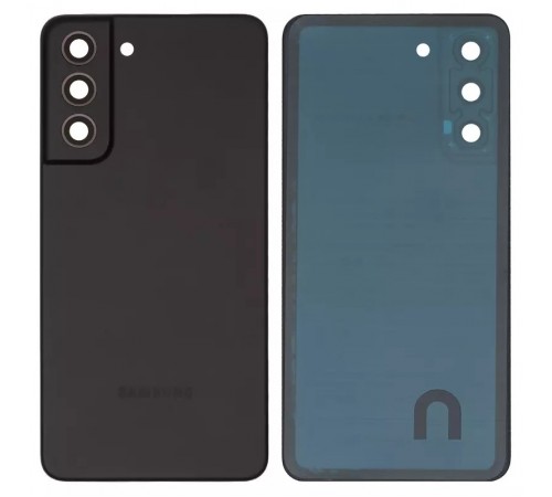 Задняя панель корпуса для Samsung G990B Galaxy S21 FE 5G, серая (Graphite) + стекло камеры