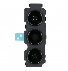 Стекло камеры для Samsung A047 Galaxy A04s, черное, с рамкой