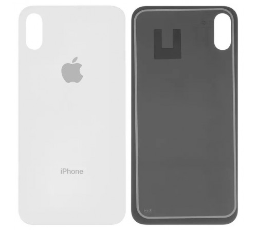 Задняя панель корпуса для iPhone X, белая, нужно снять стекло камеры, High Copy small hole